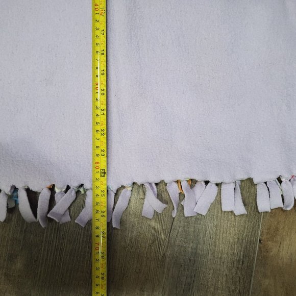 Vintage Homemade Fleece Knotted Baby Blanket Lovey Security Toys Blocks - Picture 5 of 6